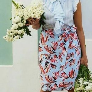 Lane Bryant Floral Tie Pencil Skirt 22